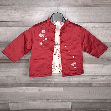 Gymboree hímzett, virágos kislány kabát 12-18 hó