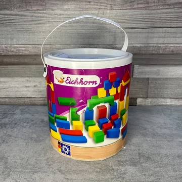 Fa építőkocka szett 50 db-s Fa építőkocka szett 50 db-s