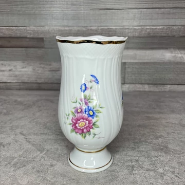 Hollóháza Hungary, Hollóházi hajnalkamintás aranyozott porcelán váza