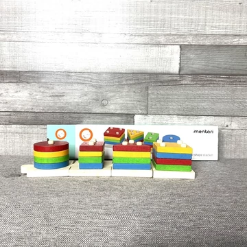 Mentari baby színes fa forma kirakó játék