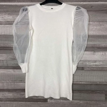 Fehér kötött ruha M