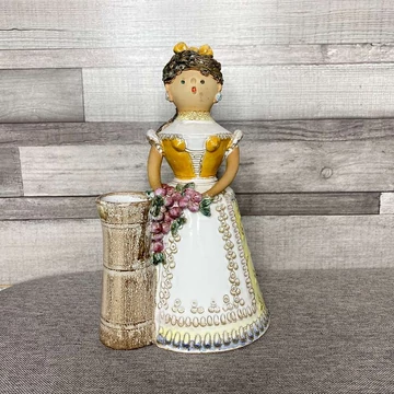 Mázas kerámia táncoslány szobor