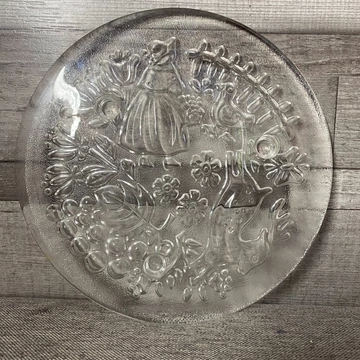 Virágos szarvasos üveg asztali talpas alátét