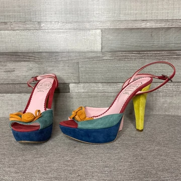 Lara Biondi via Spiga bőr színes magassarkú szandál 37 Lara Biondi via Spiga bőr színes magassarkú szandál 37