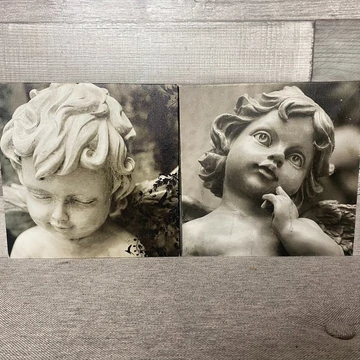 Angyal szobrok vászonkép szett