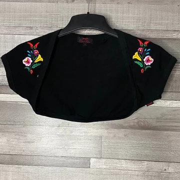 Vau Vau kalocsai hímzéses fekete boleró S