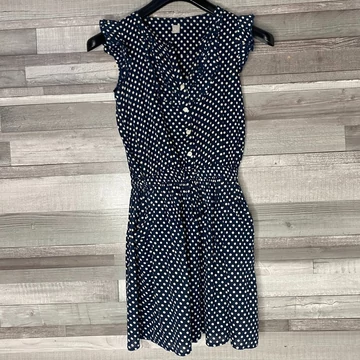 TU kék-fehér pöttyös lány ruha