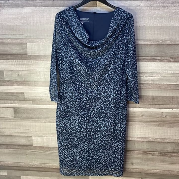 Bonprix sötétkék alkalmi ruha 36-38