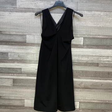 Mango fekete elegáns keresztpántos ruha XS