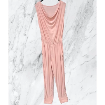 Rózsaszín ujjatlan overál M-L