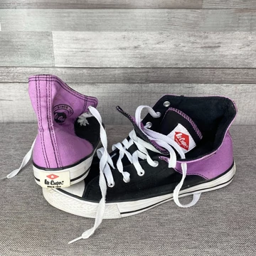 Lee Cooper fekete-lila tornacipő 40