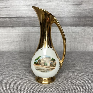 EIGL Bad Deutsch-Altenburg aranyozott kerámia dísz