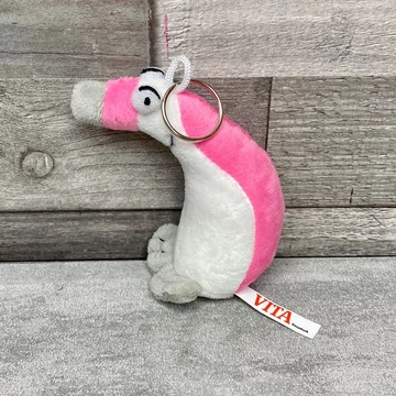 Pink plüss figura kulcstartó