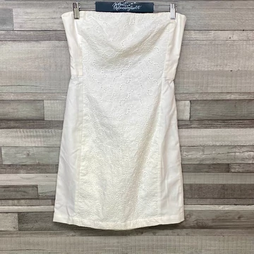 H&amp;amp;M extravagáns hátkivágású pánt nélküli fehér ruha 40