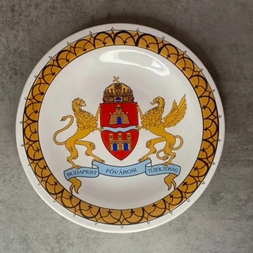 Budapest Fővárosi Tűzoltóság kerámia fali dísztányér