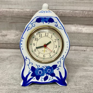 Kék mintás Quartz kerámia óra