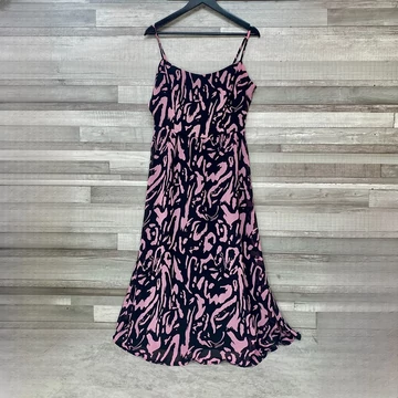 Mohito fekete-rózsaszín spagettipántos ruha 42