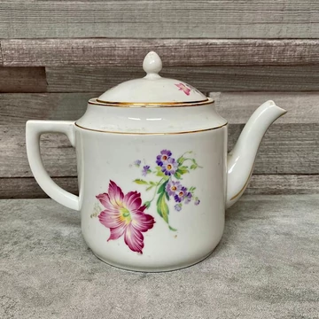 Zsolnay Pécs virágmintás porcelán kanna