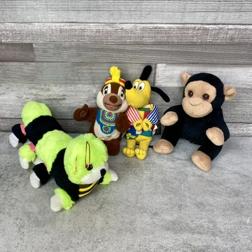 Retro mini plüssállat figura szett