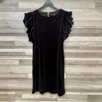 Nancy Stephens vintage fekete bársony alkalmi ruha 42