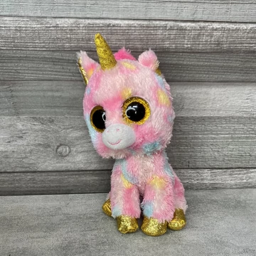 Csillogó szemű színes egyszarvú plüss