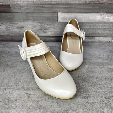 Tree tépőzáras fehér alkalmi magassarkú cipő 36