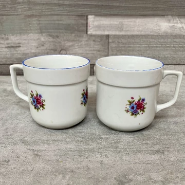 Alföldi porcelán virágos retro bögrék