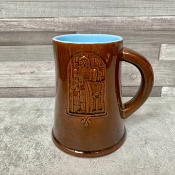 Városlődi Majolika mázas nagy korsó