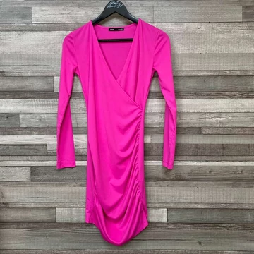 Sinsay pink csinos hosszú ujjú ruha XXS