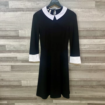 Bodyflirt fekete galléros ruha XS