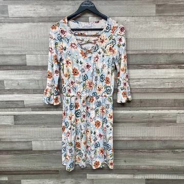 Bodyflirt világoskék virágmintás ruha XS