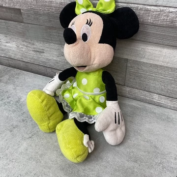 Disney Vintage neonzöld Minnie egér plüss figura