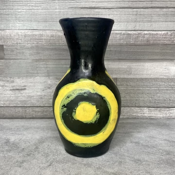 Sárga fekete ritka kerámia váza