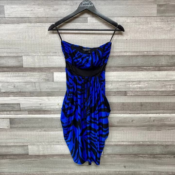 Dorothy Perkins kék mintás pánt nélküli ruha 34