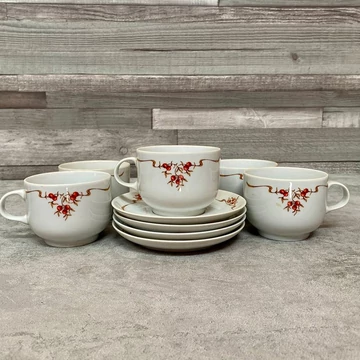 Alföldi porcelán hecsedli mintás teás/kávés csésze szett