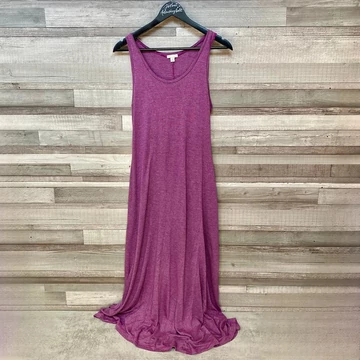 GAP lila-szürke csíkos maxiruha M