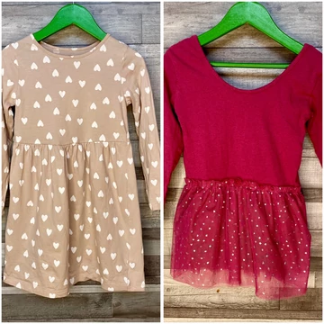 Kislány rózsaszín ruha szett 110/116