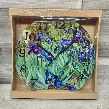 Üveg falióra Van Gogh mintával