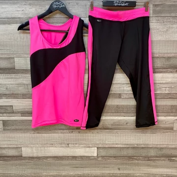 Colibri pink-fekete edző ruha szett L