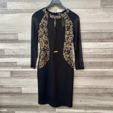 Zita fashion fekete-arany alkalmi ruha L