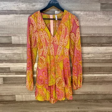 Amisu virágos fodros nyári ruha 40