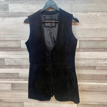 Wilson vintage fekete bőr mellény S