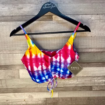 Zaful színes spagettipántos crop top S