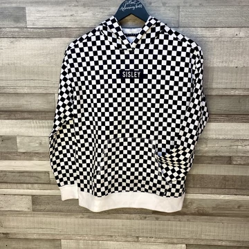 Sisley fekete-fehér kockás pulóver S-M