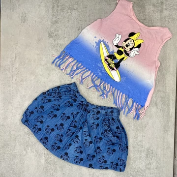 H&amp;amp;M Minnie egér mesefigura mintás nyári szett 92