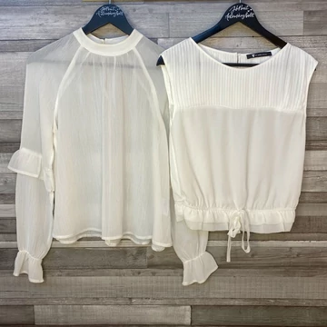 Clockhouse, Very Petite fehér blúz szett S
