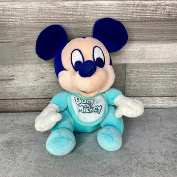 Disney Vintage Mickey Mouse kék plüss egér figura