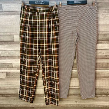 Primark, Zara Woman kockás, mintás nadrág szett M