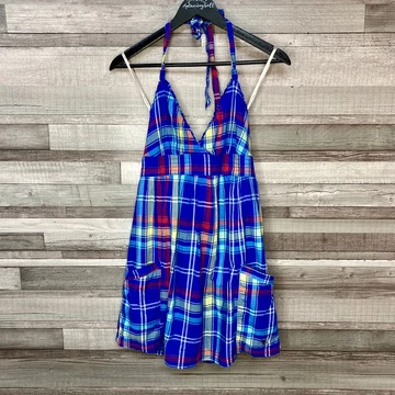 Abercrombie&amp;amp;Fitch kockás nyakbakötős ruha L