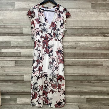 Bodyflirt fehér virágmintás maxiruha 38